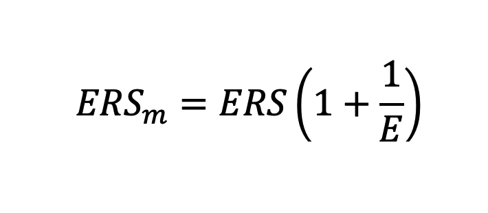 ERSm = ERS (1+1/E) 
